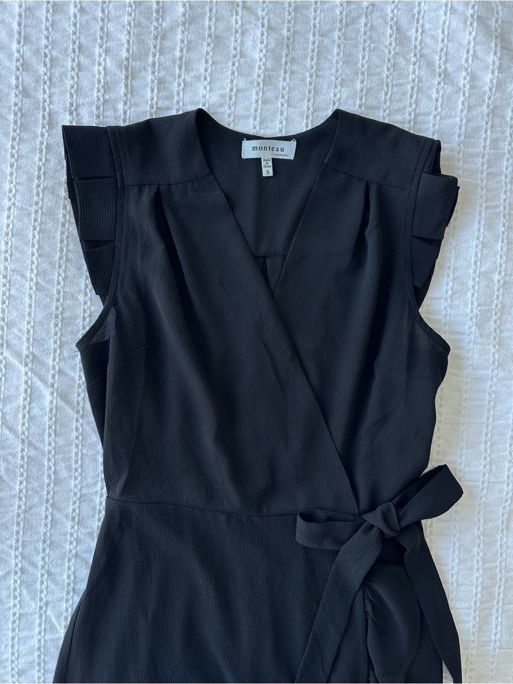 Black Mini Wrap Dress